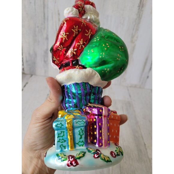 Radko large Santa ornament presents tree vintage toys bag presents - Picture 5 of 10